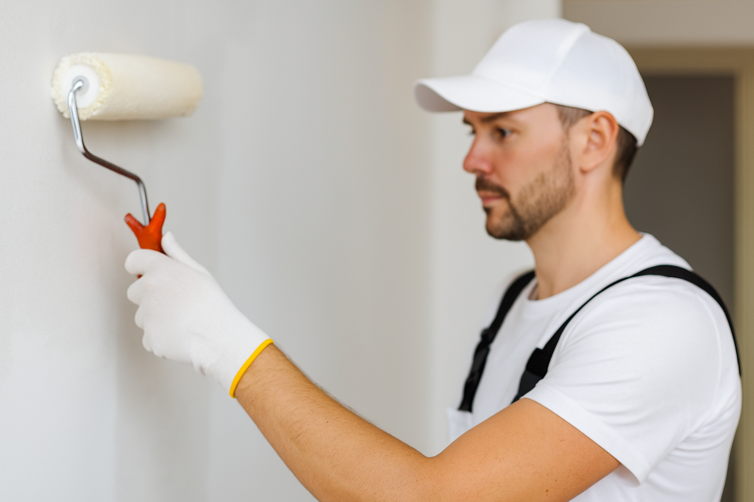 Peintre en action flou